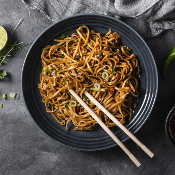 noodles with chopsticks