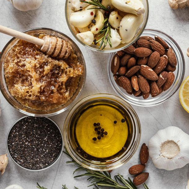 ingredients on a table